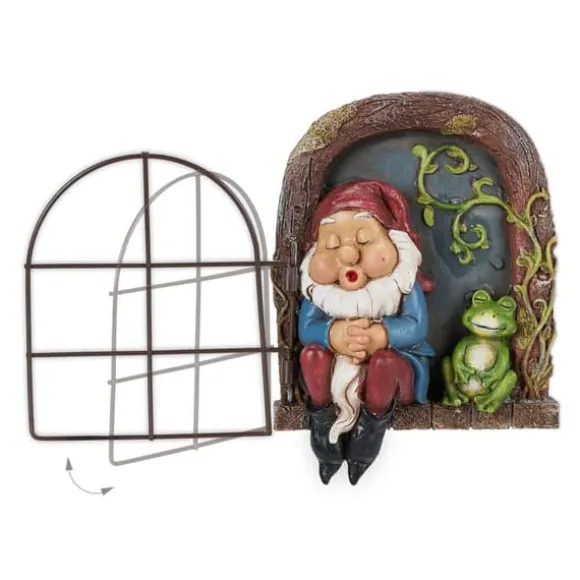 Havefigur Nisse Dekoration, 17x12x4.5 cm, Flerfarvet