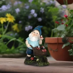 Havefigur Nisse, 14,5x10,5x7 cm, Flerfarvet