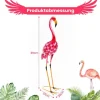 Havefigur Sæt, Flamingo Dekoration 2-delt, 20x27x89 cm