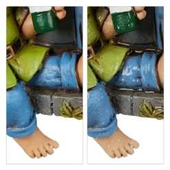 Havefigur Vinduesdekoration, 14.5x10.5x4 cm, Flerfarvet