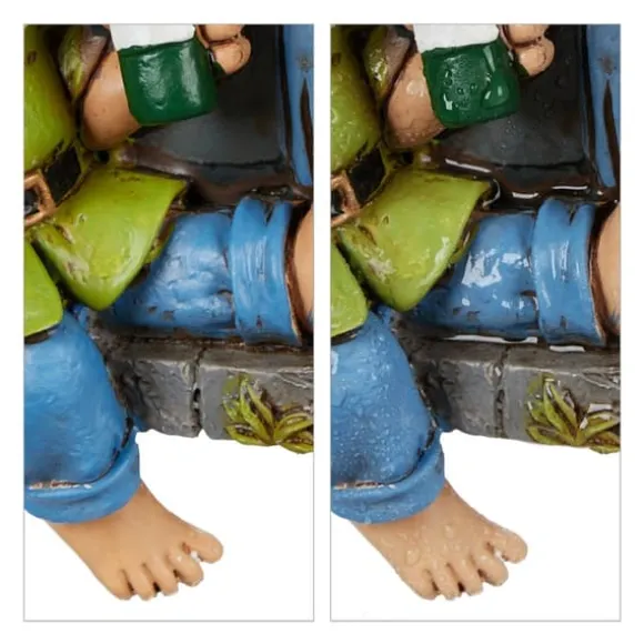 Havefigur Vinduesdekoration, 14.5x10.5x4 cm, Flerfarvet