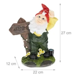 Havefigur, 27x22x12 cm, Flerfarvet