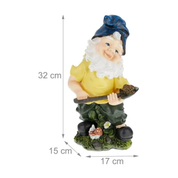 Havefigur, 32x17x15 cm, Flerfarvet