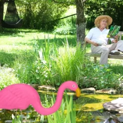 Havefigur-sæt, Flamingo, 70x31,5x7,5 cm, Pink