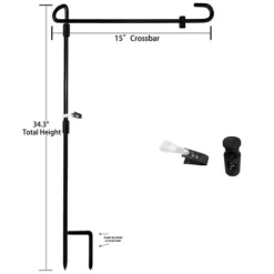 Haveflagstativ Haveflagstangholder Banner Flagpole til udendørs gårdhave Græsplæne Have