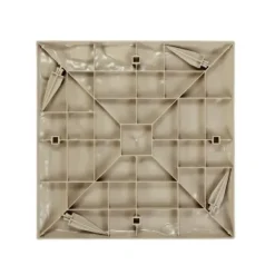 Havefliser, 39,5x39,5x2,6 cm, Beige, Plast