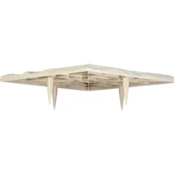 Havefliser, 39,5x39,5x2,6 cm, Beige, Plast