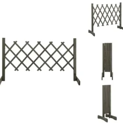 Havehegn - Living espalier til haven 120x60 cm massivt fyrretræ grå
