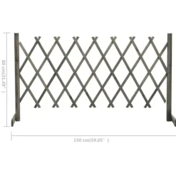 Havehegn - Living espalier til haven 150x80 cm massivt fyrretræ grå