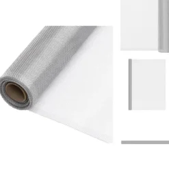 Havehegn - Living net 112x2000 cm aluminium sølvfarvet
