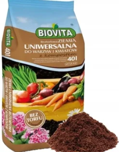 Havejord universal til grøntsager og blomster 40L tørvefri med kompost