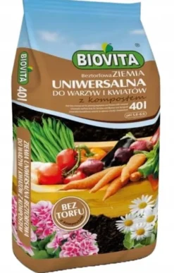 Havejord universal til grøntsager og blomster 40L tørvefri med kompost