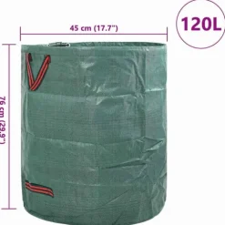 Havematerialeposer 12 stk - Praktiske affaldsposer | Farve: Grøn | Størrelse: 45x45x76 cm