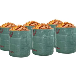 Havematerialeposer 12 stk - Praktiske haveaffaldsposer | Farve: Grøn | Størrelse: 67x67x75.5 cm