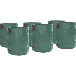 Havematerialeposer 12 stk - Runde affaldsposer til havearbejde | Farve: Grøn | Størrelse: 79 x 79 x 99.5 cm