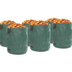 Havematerialeposer 12 stk - Runde affaldsposer til havearbejde | Farve: Grøn | Størrelse: 79 x 79 x 99.5 cm