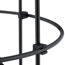 Haveobelisk, sæt med 2 metal planteunderstøtninger, 103x20 cm, sort