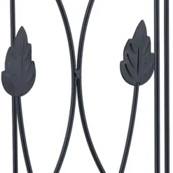 Haveobelisk, sæt med 2 metal planteunderstøtninger, 103x20 cm, sort