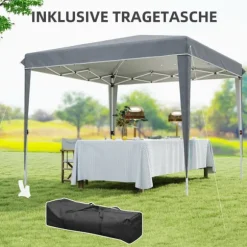 Havepavillon Kane 3 × 3 m, lysegrå