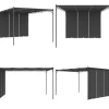 Havepavillon med gardin 4x3x2,25 m antracitgrå - Markise - Markiser - Home & Living