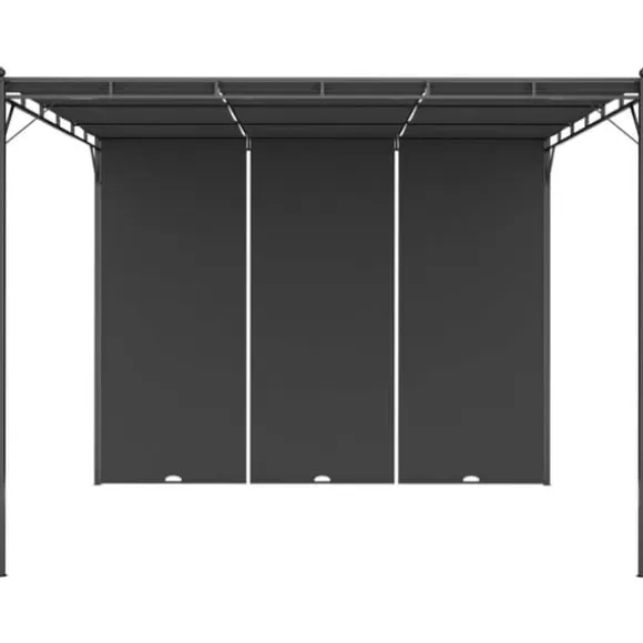 Havepavillon med gardin 3x3x2,25m antracitgrå - Markise - Markiser - Home & Living