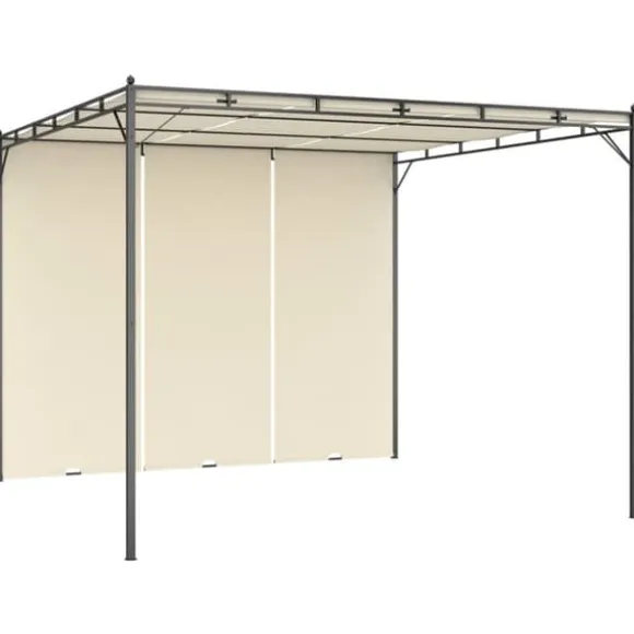 Havepavillon med gardin 3x3x2,25m cremefarvet - Markise - Markiser - Home & Living