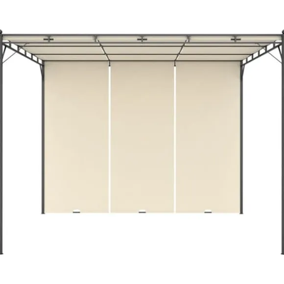 Havepavillon med gardin 3x3x2,25m cremefarvet - Markise - Markiser - Home & Living