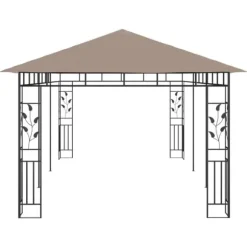 Havepavillon med myggenet - 6x3x2,73 m | Farve: Gråbrun | Vægt: 180 g/m²
