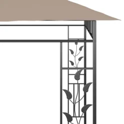 Havepavillon med myggenet - 6x3x2,73 m | Farve: Gråbrun | Vægt: 180 g/m²