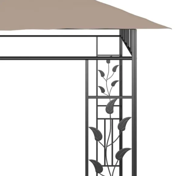 Havepavillon med myggenet - 6x3x2,73 m | Farve: Gråbrun | Vægt: 180 g/m²