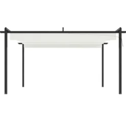 Havepavillon med sammenrulleligt tag 4x3 m cremefarvet - Havepavillon - Havepavilloner - Home & Living
