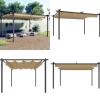 Havepavillon med sammenrulleligt tag 4x3 m gråbrun - Havepavillon - Havepavilloner - Home & Living