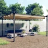 Havepavillon med sammenrulleligt tag - Uderum | Farve: Gråbrun | Størrelse: 4x3 m