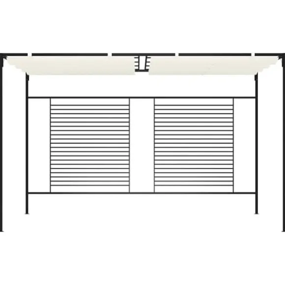 Havepavillon med udtrækkeligt tag 3x4x2,3 m 180 g/m² creme - Pavillon - Pavilloner - Home & Living