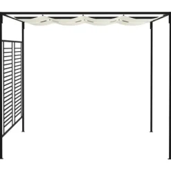 Havepavillon med udtrækkeligt tag 3x4x2,3 m 180 g/m² creme - Pavillon - Pavilloner - Home & Living