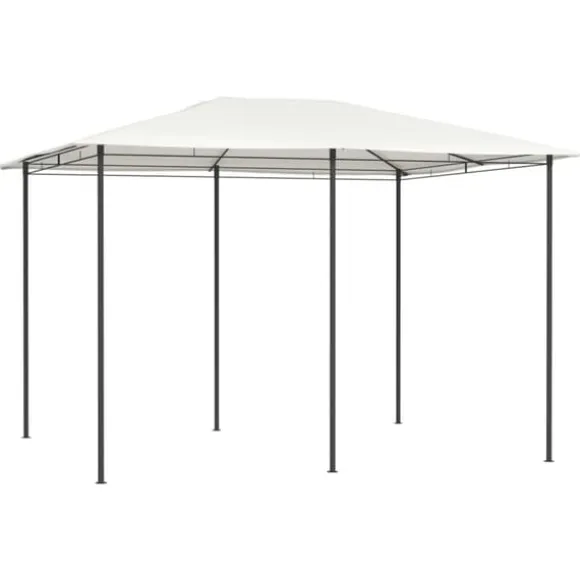 Havepavillon 3x4 m - Robust stålkonstruktion | Farve: Creme | Størrelse: 3x4x2,6 m