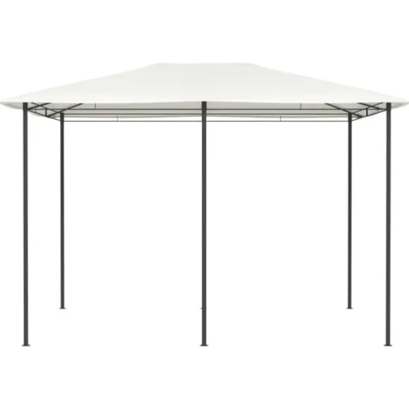 Havepavillon 3x4 m - Robust stålkonstruktion | Farve: Creme | Størrelse: 3x4x2,6 m
