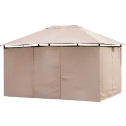 Havepavillon 3x4m med SIDEVÆGGE og gardiner, vandtæt, STÆRKT TELT