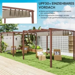 Havepavillon, 299x296x232 cm, Naturtræ