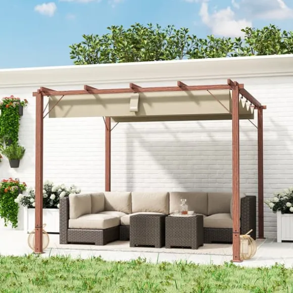 Havepavillon, 299x296x232 cm, Naturtræ