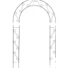 Havepergola, Elegant Metalbue, Velegnet til Klatreplanter,sort