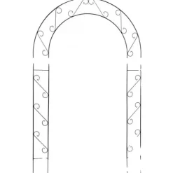 Havepergola, Elegant Metalbue, Velegnet til Klatreplanter,sort