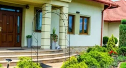 Havepergola, Elegant Metalbue, Velegnet til Klatreplanter,sort