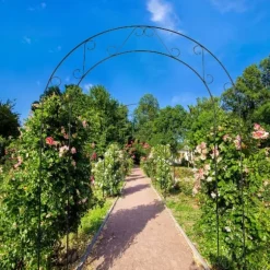 Havepergola, Elegant Metalbue, Velegnet til Klatreplanter,sort