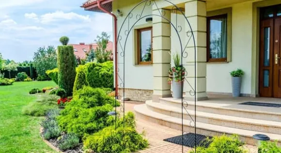 Havepergola, Elegant Metalbue, Velegnet til Klatreplanter,sort