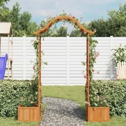 Havepergola med plantekasser i massivt fyrretræ | Farve: Natur | Størrelse: Standard