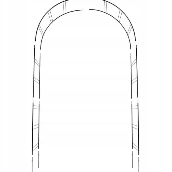 Havepergola, Metalstruktur, Støtter Klatreplanter,sort