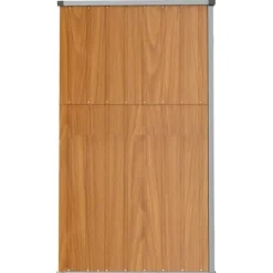 Haveredskabsskur i galvaniseret stål - Opbevaring til haveredskaber | Størrelse: 225x89x161 cm | Farve: Brun