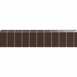 Haveskur i galvaniseret stål - Multifunktionel opbevaring | Farve: Brun | Størrelse: 191x89,5x198 cm