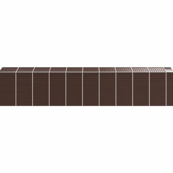 Haveskur i galvaniseret stål - Multifunktionel opbevaring | Farve: Brun | Størrelse: 191x89,5x198 cm